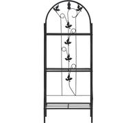 vidaXL Support à plantes 3 niveaux Noir 52x28x128 cm Fer