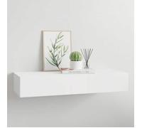 Vidaxl Étagère À Tiroir Murale Blanc 60x23,5x10 Cm Mdf Blanc