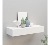 Vidaxl Etagère À Tiroir Murale Blanc 60x23,5x10 Cm Mdf Blanc