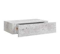 Vidaxl Étagère À Tiroir Murale Gris Béton 40x23,5x10 Cm Mdf Gris