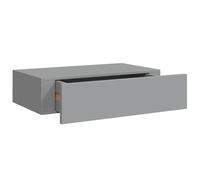 vidaXL Etagère à Tiroir Murale Etagère Flottante Etagère Suspendue Support Mural Salon Salle de Séjour Maison Intérieur Gris 40x23,5x10 cm MDF