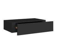 vidaXL Etagère à Tiroir Murale Etagère Flottante Etagère Suspendue Support Mural Salon Salle de Séjour Maison Intérieur Noir 40x23,5x10 cm MDF