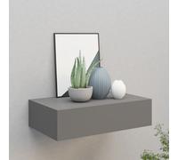 Wandschap met lade 40x23,5x10 cm MDF grijs330245