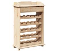 Porte-Bouteilles Vidaxl 90x60x30 Cm En Bois Massif De Pin