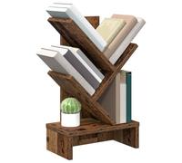 vidaXL Étagère Arbre 3 Niveaux 30 x 18 x 48 cm Bois d'ingénierie, Étagère Arbre stylée, Meuble Moderne étroit, Support déco pour Le Salon, étagères Maison Tendance