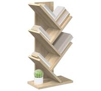 vidaXL Étagère Arbre 4 Niveaux 30 x 18 x 60 cm Bois d'ingénierie, Étagère Arbre stylée, Meuble Moderne étroit, Support déco pour Le Salon, étagères Maison Tendance