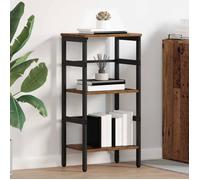 VIDAXL Étagère bibliothèque industrielle en bois d'ingénierie et acier 40 x 29 5 x 81 cm - Marron/Noir