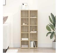 vidaXL Étagères CD lot de 2 Chêne Sonoma 21×16×93,5 cm Bois reconstitué