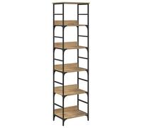 Vidaxl Étagère Chêne Artisanal 50 X 33 X 188,5 Cm Bois D'ingénierie