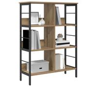 vidaXL Étagère Chêne Artisanal 82 x 32 x 112 cm Bois d'ingénierie, Bureau à Domicile, étagère rectangulaire Industrielle avec Grande capacité, Meuble indépendant pour déco Salon et Bureau