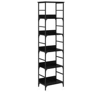vidaXL Étagère Chêne noir 50 x 33 x 188,5 cm Bois d'ingénierie