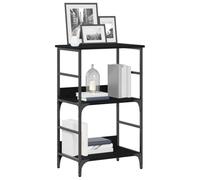 vidaXL Étagère Chêne Noir 50x33x188.5cm Bois D'ingénierie, Bibliothèque de Salon, Design rectangulaire, Style Contemporain, Rangement Robuste, Solution pour Organiser Votre chez-soi