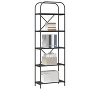 vidaXL Étagère Chêne Noir 60 x 30 x 183 cm Bois d'ingénierie, Étagère Moderne en Rectangle, Design élégant pour Rangement Gain de Place, Bureau et bibliothèque à la Maison