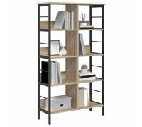 vidaXL Étagère Chêne Sonoma 82 x 32 x 144,5 cm Bois d'ingénierie, Bureau à Domicile, étagère rectangulaire Industrielle avec Grande capacité, Meuble indépendant pour déco Salon et Bureau