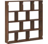 vidaXL Étagère cube 12 compartiments brun imitation chêne Matériau dérivé du bois