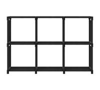 vidaXL Étagère cube 6 compartiments noir 103x30x72,5 cm Tissu