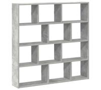 vidaXL Étagère Cube Murale 12 Compartiments Gris béton Bois ingénierie