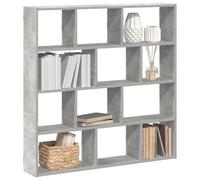 vidaXL Étagère cube murale 12 compartiments gris béton bois ingénierie