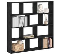 vidaXL Étagère cube murale 12 compartiments noir bois d'ingénierie 860005