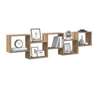 Vidaxl Étagère Cube Murale 5 Compartiments Chêne Artisanal