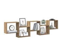 vidaXL Étagère cube murale 5 compartiments chêne artisanal