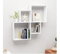 Vidaxl Étagère Murale Cube Blanc 80x15x78,5 Cm Bois D'ingénierie Blanc