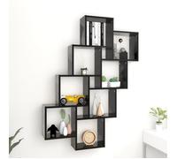 vidaXL Étagère cube murale Noir 90x15x119 cm Aggloméré