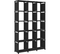 Etagère d'affichage 15 cubes Noir 103x30x175,5 cm Tissu322618