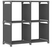vidaXL Étagère d'affichage 4 cubes Gris 69x30x72,5 cm Tissu322600 Gris G
