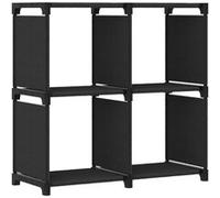 vidaXL Étagère d'affichage 4 cubes Noir 69x30x72,5 cm Tissu322598 Noir G