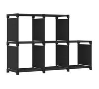 vidaXL Etagère d'Affichage 5 Cubes Bibliothèque Etagère de Rangement Organisateur Support de Rangement Maison Intérieur Noir 322602