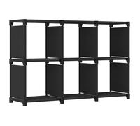 vidaXL Etagère d'Affichage 6 Cubes Bibliothèque Etagère de Rangement Organisateur Support de Rangement Maison Intérieur Noir 322606