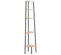 vidaXL Étagère d'angle 5 niveaux marron clair et noir 45,5x31,5x180 cm 336394