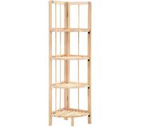 vidaXL Étagère d'angle bois de cèdre 27 x 27 x 110 cm Beige