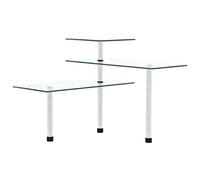 vidaXL Etagère d'Angle de Cuisine à 3 Niveaux Etagère d'Angle de Salle de Bain Etagère d'Angle de Bureau Chambre Maison Intérieur Verre Trempé