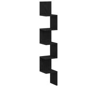vidaXL Étagère d'angle en Bois d'ingénierie Noir 20x20x127,5 cm