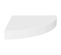 vidaXL Etagère d'angle Flottante Etagère Murale Bibliothèque Support Panneau Mural Salon Chambre Bureau Maison Intérieur Blanc 25x25x3,8 cm MDF