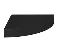 vidaXL Etagère d'angle Flottante Etagère Murale Bibliothèque Support Panneau Mural Salon Chambre Bureau Maison Intérieur Noir 25x25x3,8 cm MDF