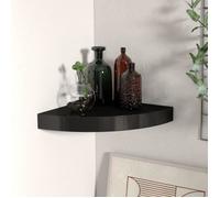 vidaXL Étagère d'angle flottante Noir 25x25x3,8 cm MDF