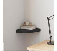 vidaXL Étagère d'angle flottante MDF Noir 25 x 25 x 3,8 cm