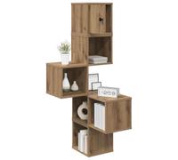 vidaXL – Étagère d'angle murale Chêne artisanal 48×48×120 cm pour chambre/bureau/cuisine