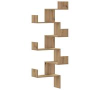 vidaXL Étagère d'angle Murale chêne Artisanal Bois d'ingénierie