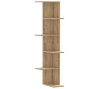 vidaXL Étagère d'angle murale 852635 en chêne artisanal bois d'ingénierie Marron
