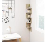 vidaXL Étagère d'angle murale Chêne sonoma 20x20x127,5 cm Aggloméré