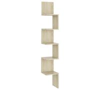 Hoekwandschap 20x20x127,5 cm bewerkt hout sonoma eikenkleurig807280