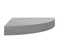 Etagère d angle murale Gris béton 25x25x3,8 cm MDF