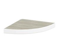 vidaXL Etagère d'angle Murale Etagère Suspendue Flottante Etagère de Salon Salle de Séjour Maison Intérieur Chêne et Blanc 35x35x3,8 cm MDF