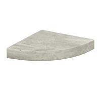 vidaXL Étagère d'angle murale Gris béton 25x25x3,8 cm MDF