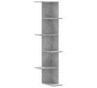 vidaXL Étagère d'angle murale 852630 – Gris béton, bois d'ingénierie