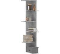 vidaXL Étagère d'angle murale 852630 – Gris béton, bois d'ingénierie